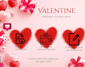 Valentine's Day Coloring Pages for Kids (Digital Download)