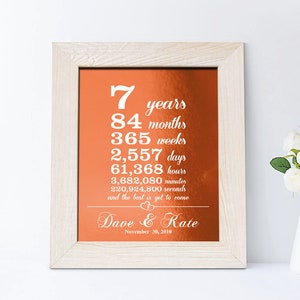 7th anniversary gift for man, 22nd anniversary gift, copper anniversary gift