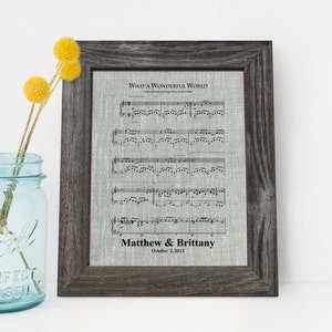 12th Linen Anniversary gift, Sheet Music