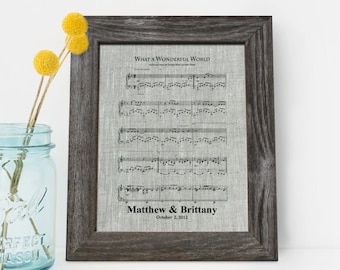 12th Linen Anniversary gift, Sheet Music