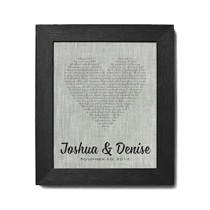 12th Linen Anniversary gift, First Dance Song