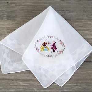 Marriage Proposal Hankie, Embroidered Vintage Handkerchief, Bride's Keepsake, Wedding Shower or Engagement Gift image 4