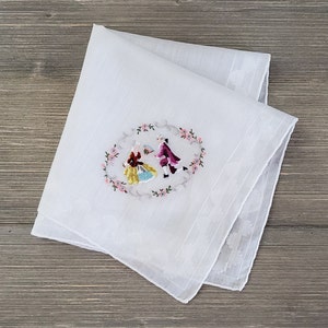 Marriage Proposal Hankie, Embroidered Vintage Handkerchief, Bride's Keepsake, Wedding Shower or Engagement Gift image 3