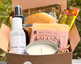 Caja de regalo para el Día del Padre, jabón artesanal, kit de cuidado personal para hombres