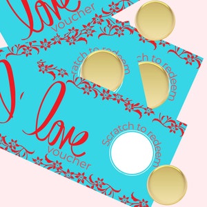 Buoni regalo "Love Coupon" gratta e vinci, regalo di anniversario per lui e per lei, regalo divertente per una serata romantica in coppia, biglietti di auguri stampati, idee per riempire le calze della Befana