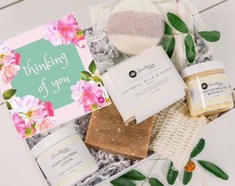 Thinking of You Care Package, Oatmeal & Honey Self Care Gift Set