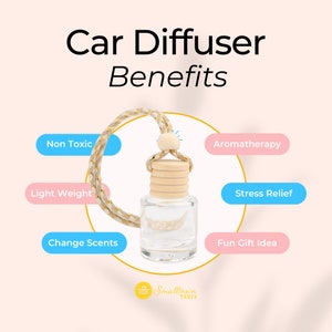 Car Diffuser, Hanging Diffuser, Best Car Freshener, Car Accessories, Truck Air Freshener, Rearview Mirror, Scent Oil, Mini Glass Bottle image 3