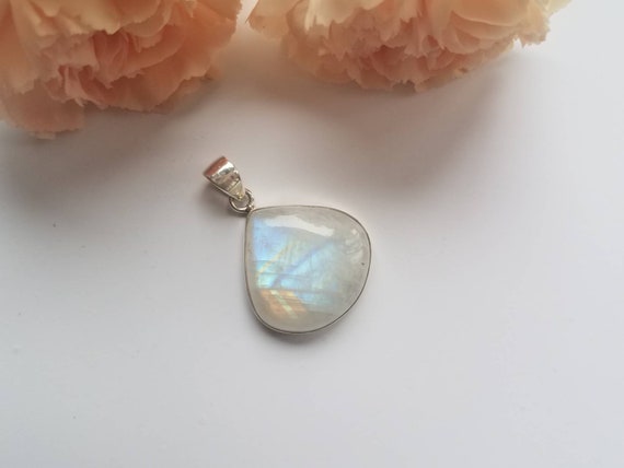 Sterling Silver Rainbow Moonstone pendant