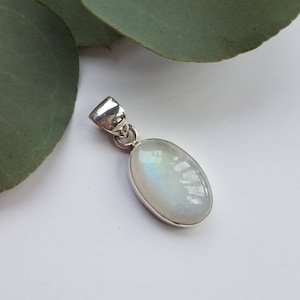 Sterling Silver Rainbow Moonstone Pendant
