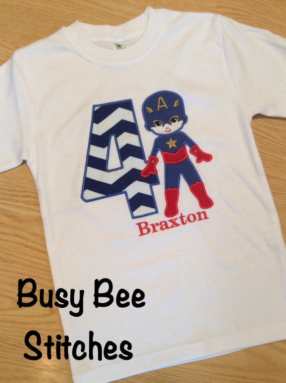 captain america birthday shirt