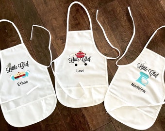 Child's Little Chef Apron and Chef Hat
