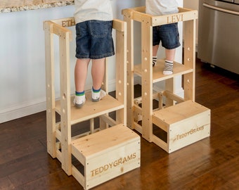 Safe Step Stool, Child Safety Kitchen Stool, Mommy's Helper, Learning Center, Toddler Safety Stool, Tot Tower