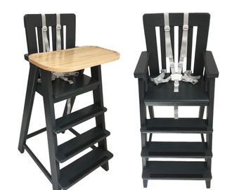 wooden pub height high chair