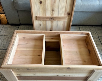 Farmhouse Cedar Trunk: Rustic Wooden Toybox, Porch Delivery Box