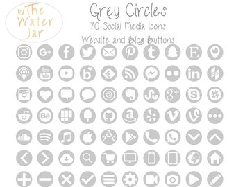 Grey Social Icons Etsy Grey Social Icons Etsy