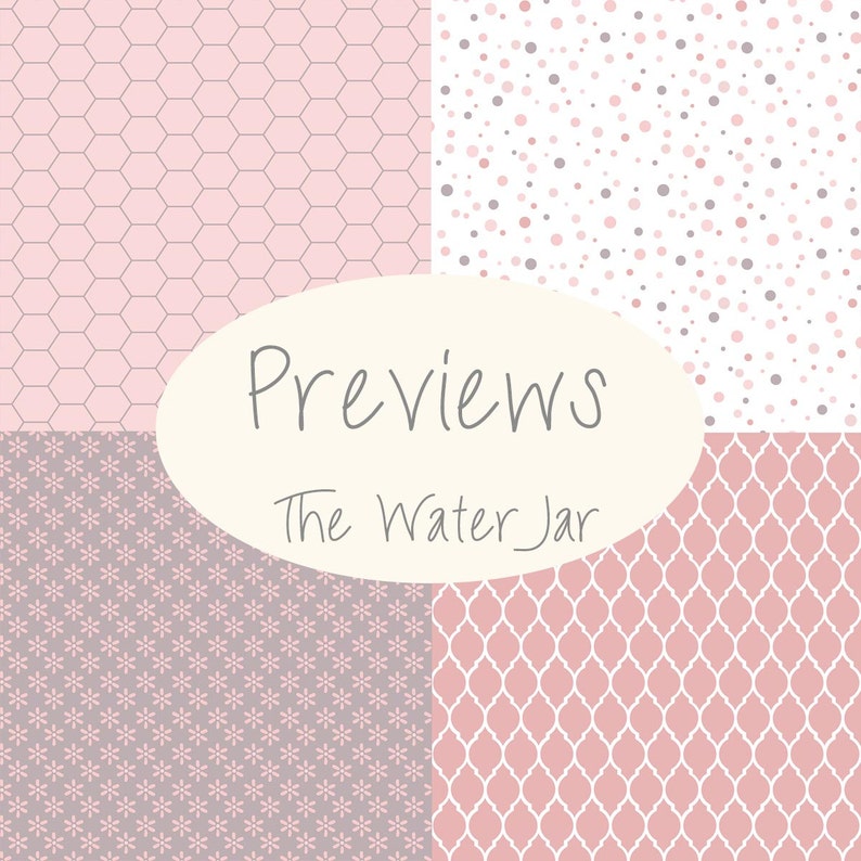 Blush and Grey Digital Wallpaper Pink Rose SEAMLESS Digital Etsy