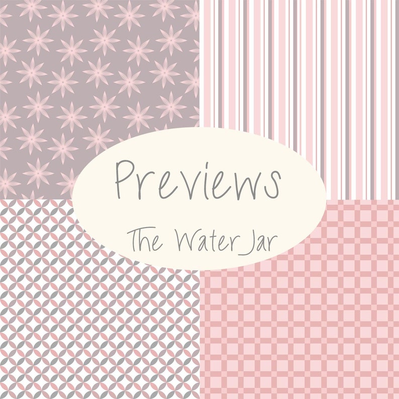 Blush and Grey Digital Wallpaper Pink Rose SEAMLESS Digital Etsy