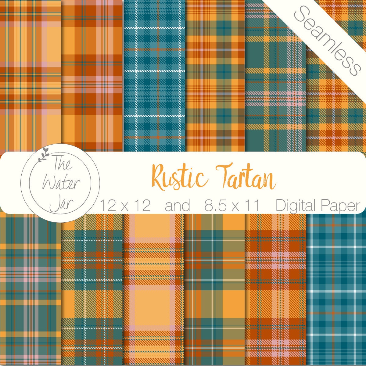 Rustic Plaid Digital Paper Pack Seamless Tartan Patterns - Etsy