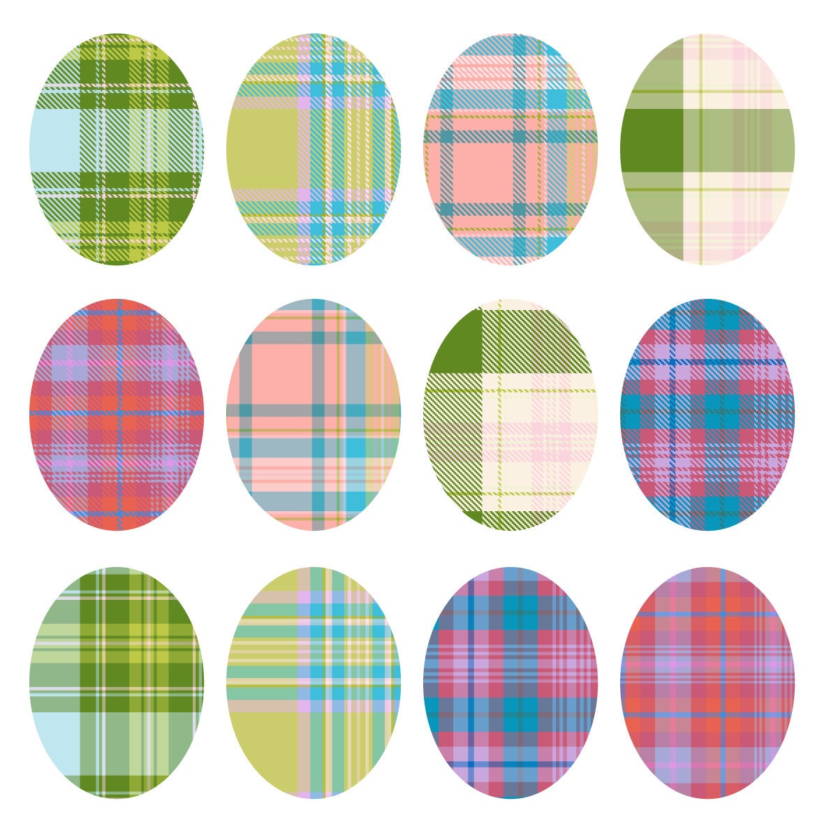 Buffalo Plaid Digital Paper Pack, Plaid Designs, Seamless Tartan ...