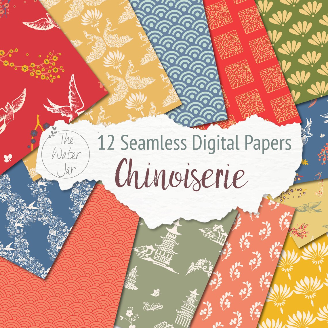 Printable Chinoiserie Designs Seamless Chinioserie Prints - Etsy