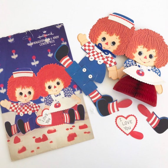 Vintage Hallmark Raggedy Ann Andy Party Decoration Etsy