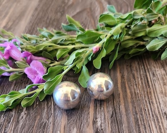 Vintage Navajo Silver Dome Clip-On Earrings