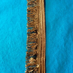 1950's Gold Metallic Fringe Trim Sold by the Yard for Retro Glam/Vintage-inspired Projects & Decor image 2
