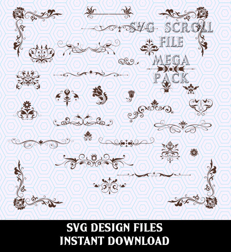 Download Scroll SVG File Mega Bundle Collection. SVG Files used for ...