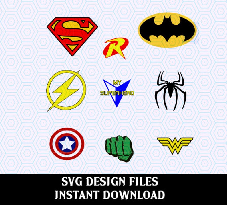 Download Super Hero SVG Print & Cut Vector SVG files T Shirt Design ...