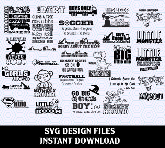 Download Boys Room Wall Decals Quotes Svg Vector Files 29 Svg Etsy