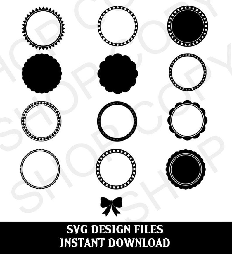 Download Circle Monogram Frame SVG Cut Files for Vinyl Cutters ...