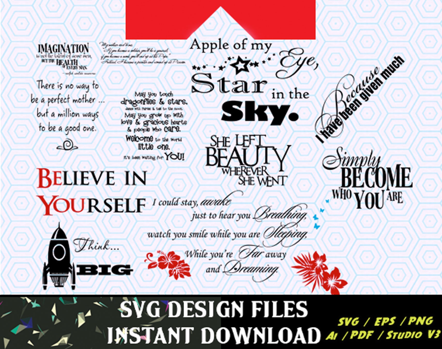 Download Inspirational Wall Art / Quotes SVG files used for craft | Etsy