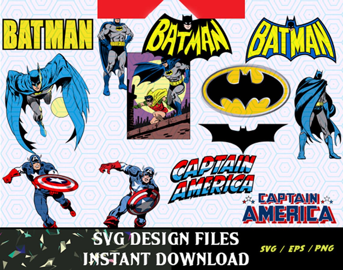 Download Super Hero Mega Bundle SVG Logos and Super Hero Figures Over | Etsy