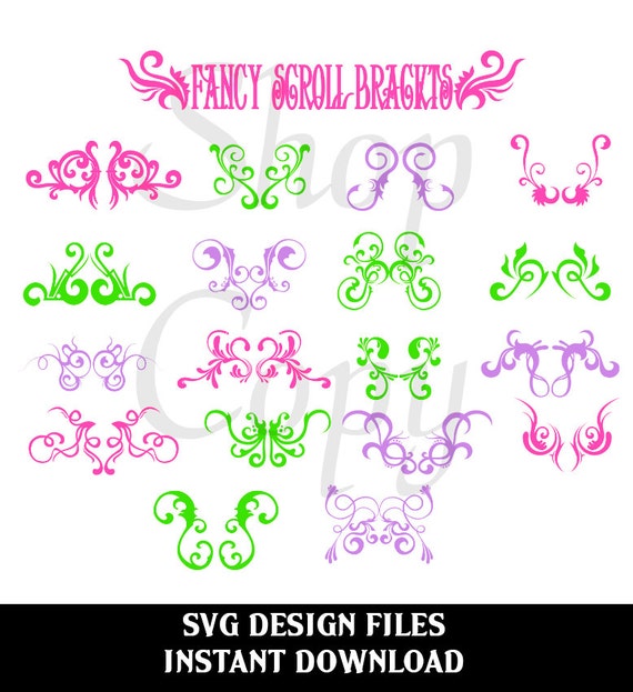 Download Fancy Scroll Brackets Svg File Digital Design Files Used For Vinyl Cutting And Silhouette Cameo Software