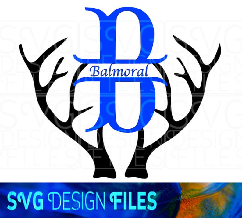 Download Deer Antler Monogram Frames. Stag Antler SVG Vector files ...