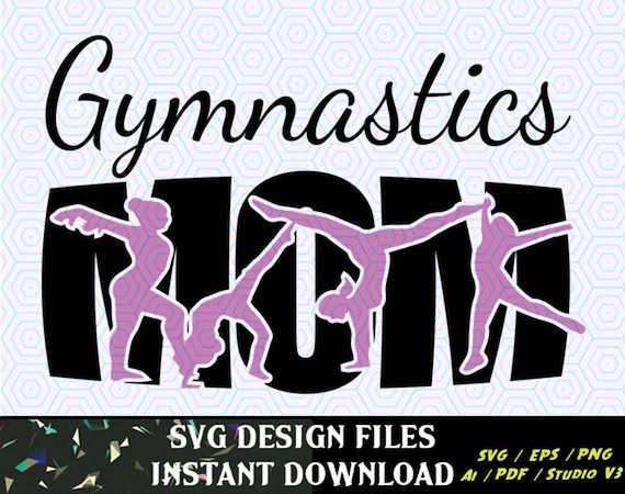 Download Gymnastics Mom Svg Knockout Design T Shirt Design Svg File Etsy
