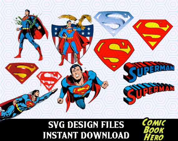Superhelden Superman Svg Logos Und Super Helden Figuren Svg Etsy