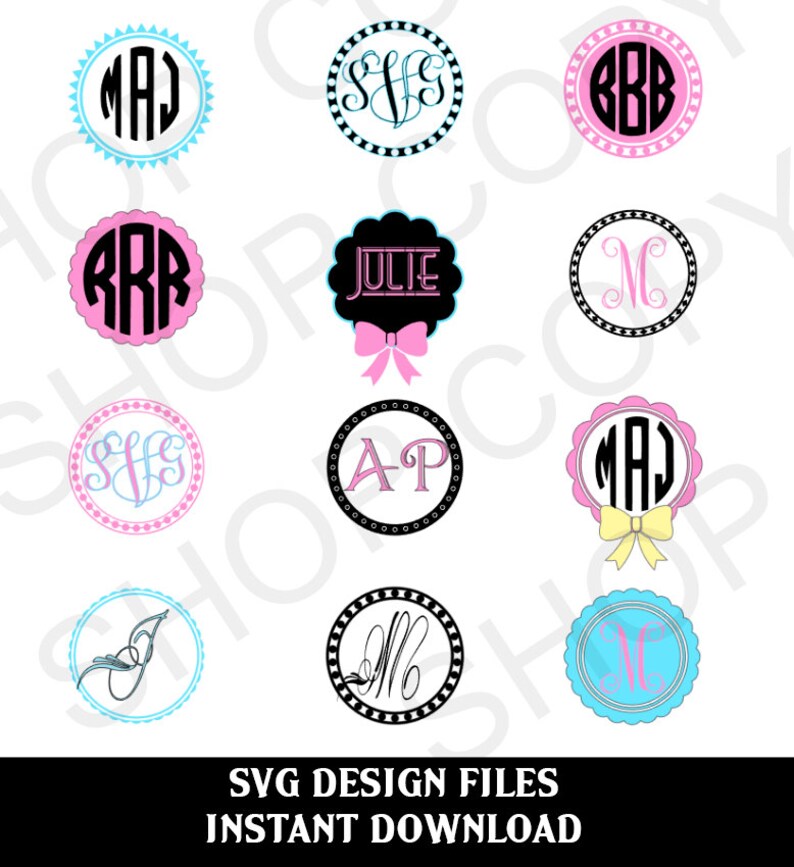 Download Circle Monogram Frame SVG Cut Files for Vinyl Cutters ...