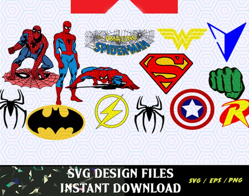 Download Super Hero Mega Bundle SVG Logos and Super Hero Figures Over | Etsy