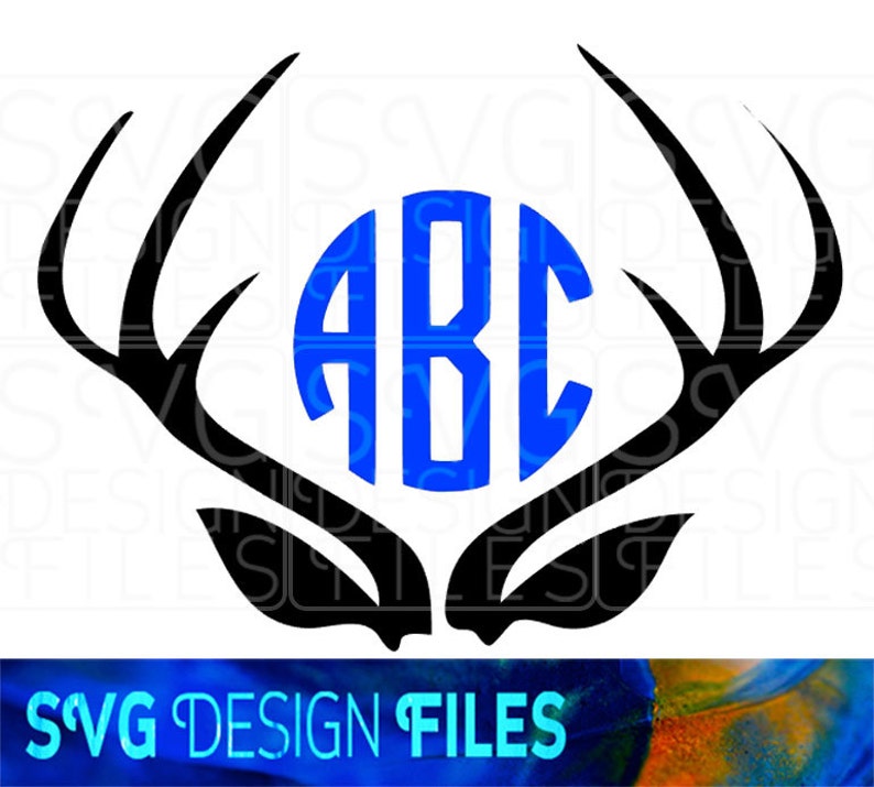 Download Deer Antler Monogram Frames. Stag Antler SVG Vector files ...