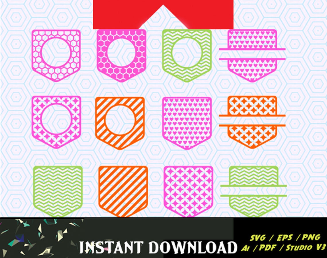 Download Shirt Pocket Monograms SVG Vinyl Cutting t-shirt design ...