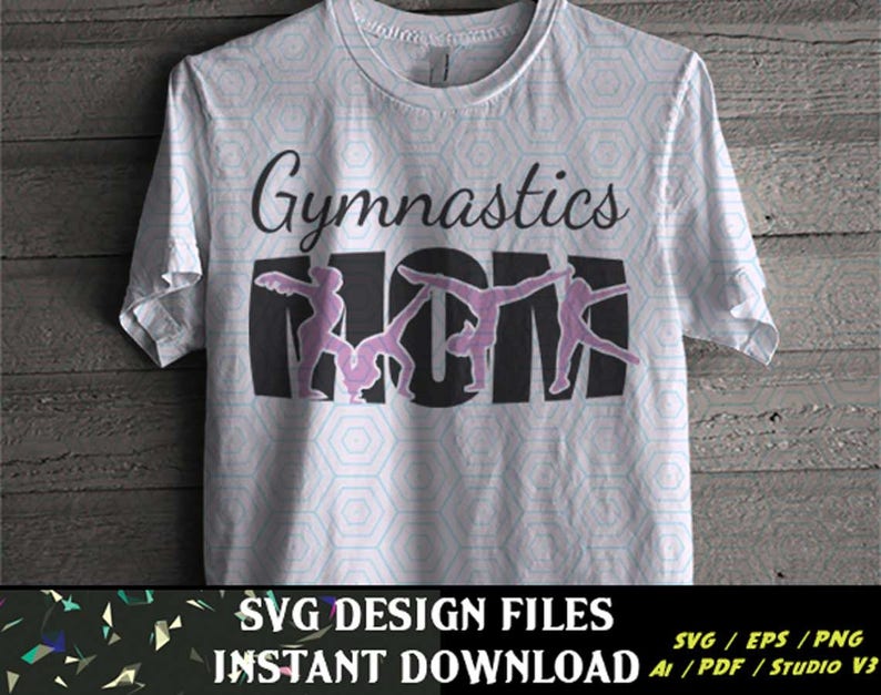 Download Gymnastics Mom SVG Knockout Design T Shirt Design SVG File ...