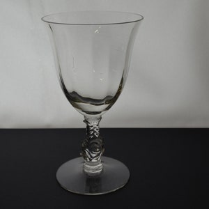 Heisey Rose Stem # 5072 Water Goblet, Vintage Water Goblet
