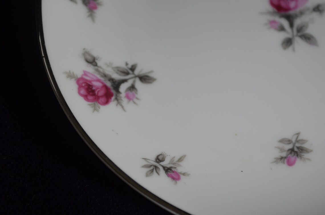 Meito China Rose Chintz Dessert Plate Etsy