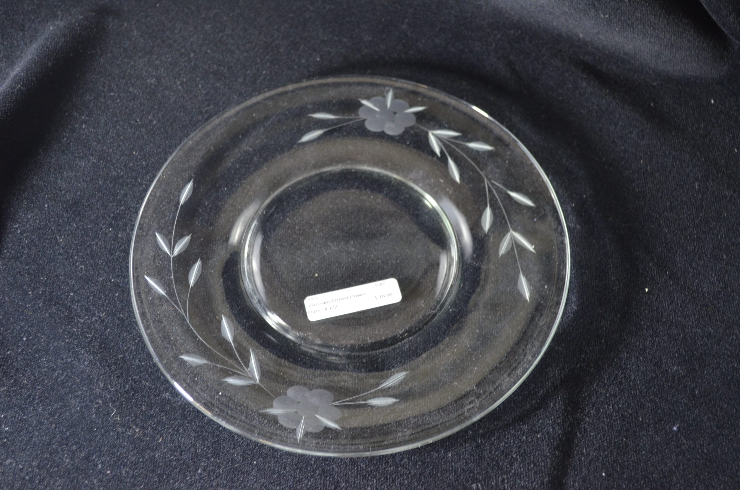 Vintage Floral Cut Glass Salad Plate, Dessert Plate Etsy
