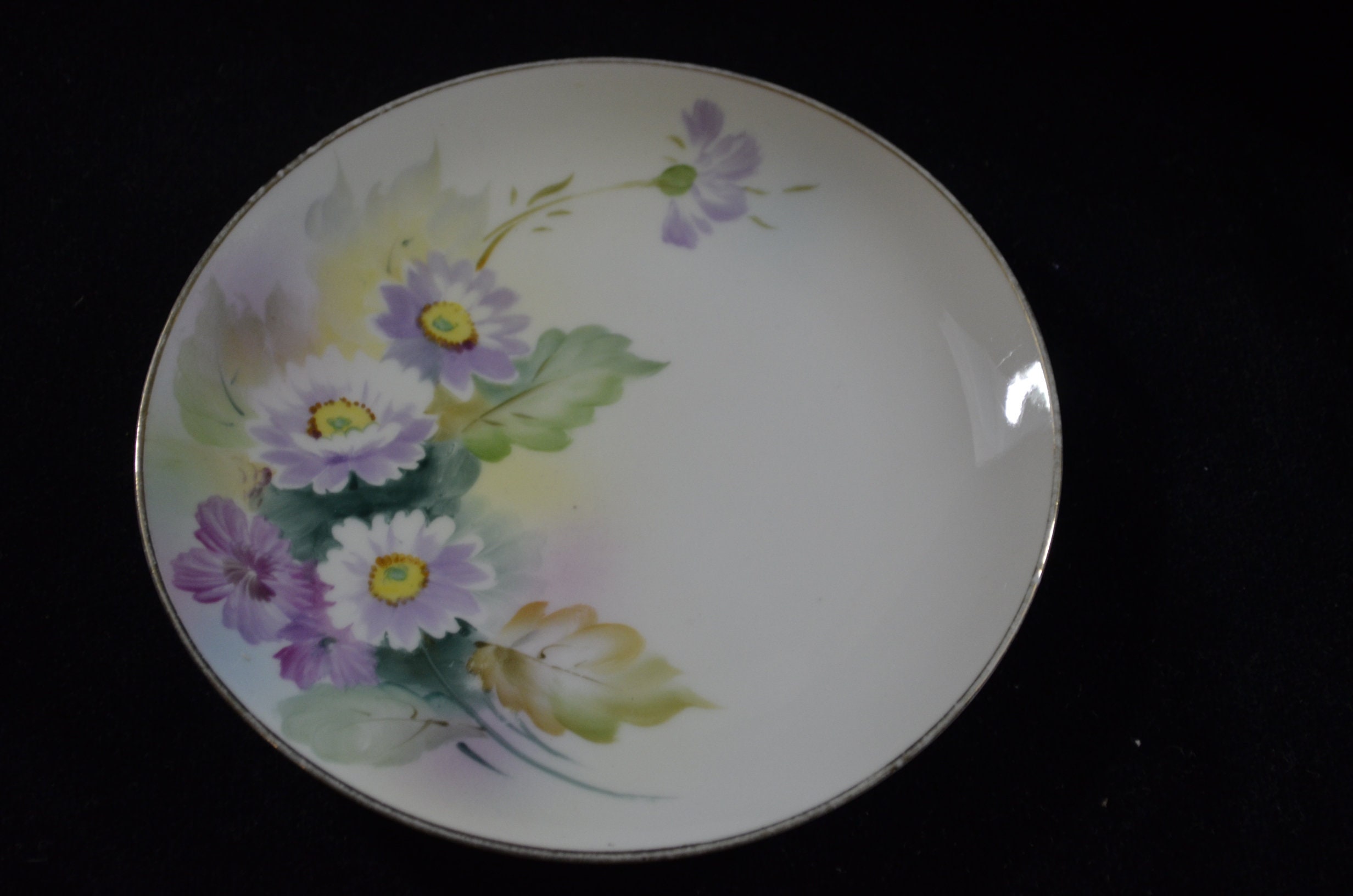 Nippon Hand Painted Floral Plate, Vintage Hand Painted Plate Etsy