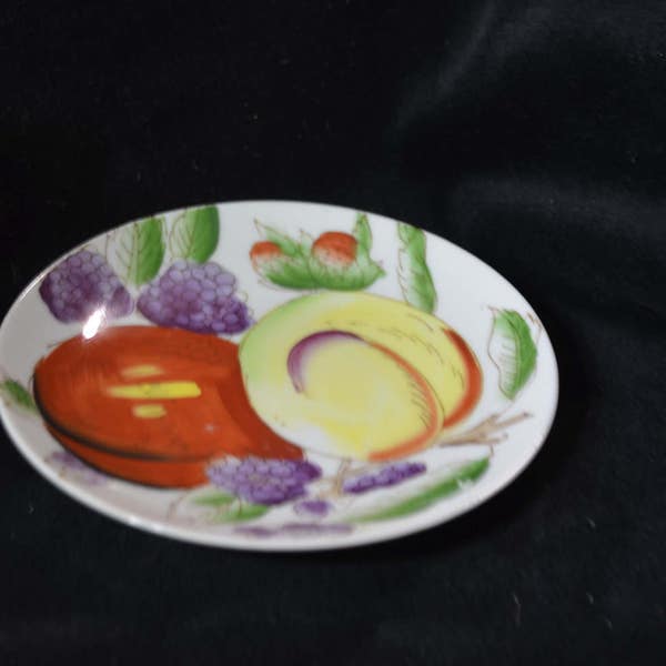 Hand Painted Fruit Plate, Farmhouse Fruit Plate