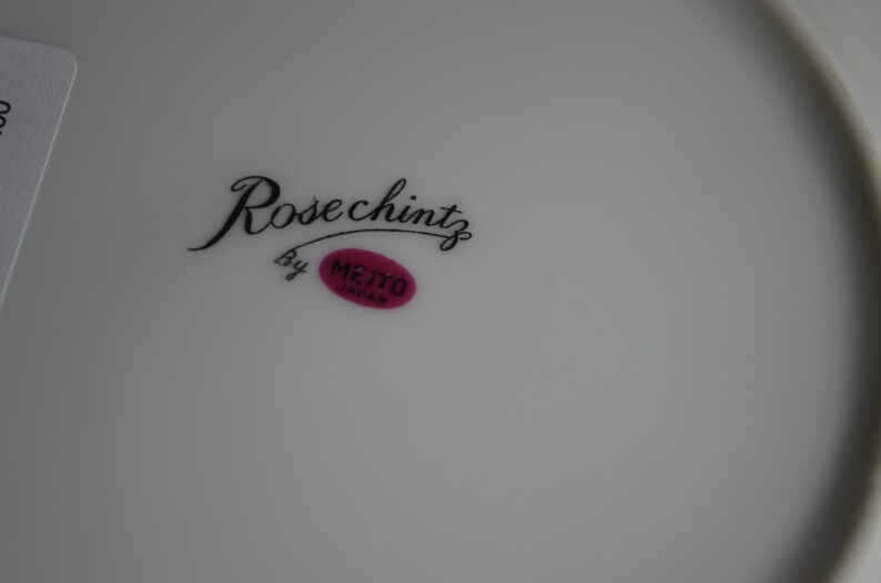 Meito China Rose Chintz Dessert Plate Etsy