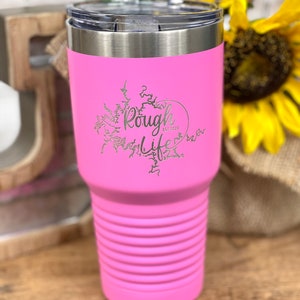 Vaso de 30 oz con mapa del lago Rough Life