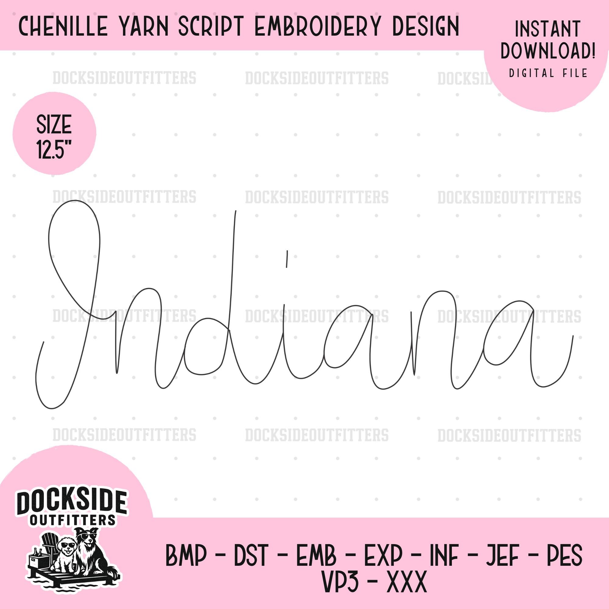 Cursive Yarn Embroidery Font